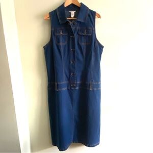 NWT Monroe & Main midi stretch Jean dress Size XL sleeveless western country